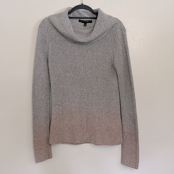 WHBM Cowl Neck Ombre Sweater in Silver - Picture 3 of 9